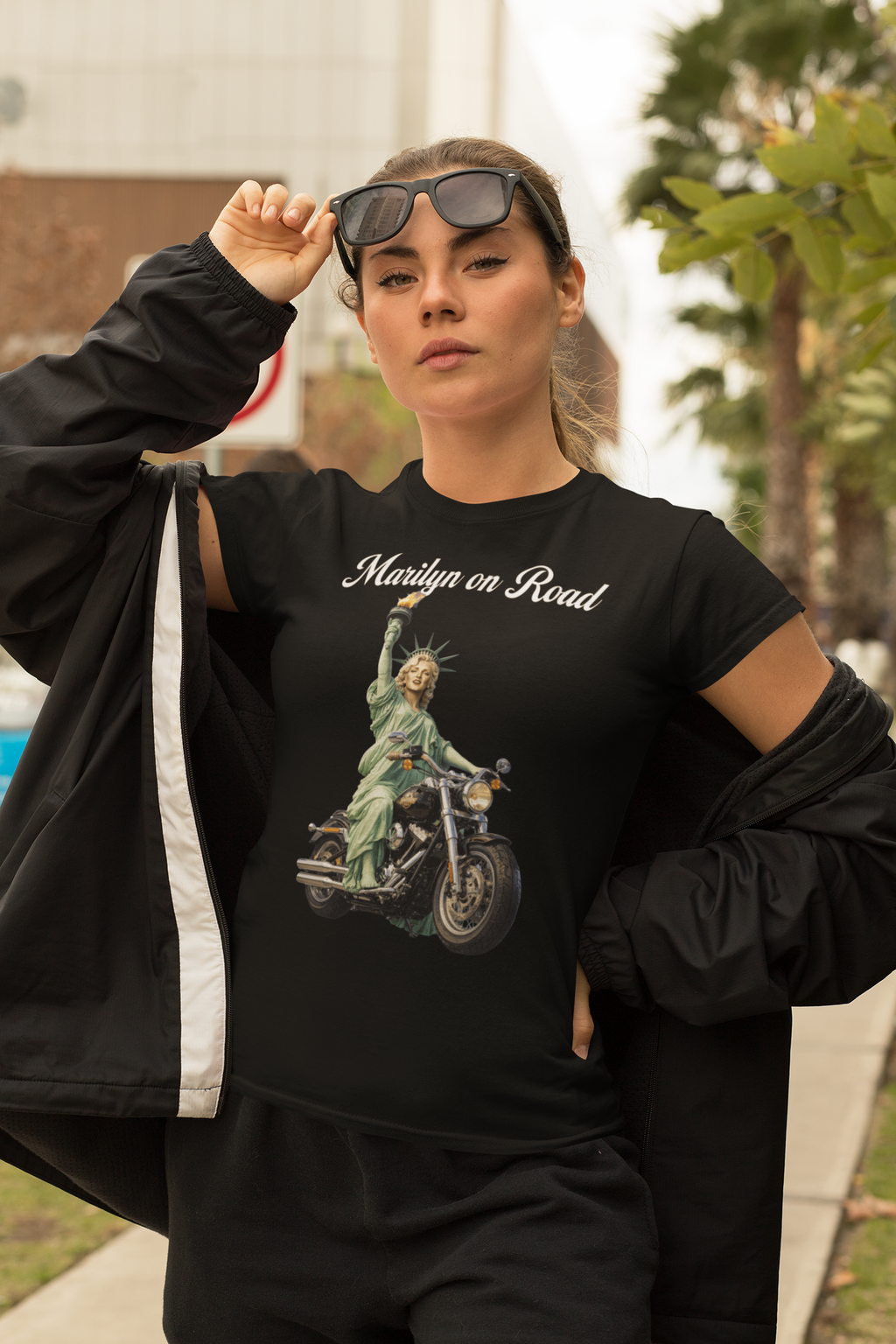 Iconic Hollywood Star on Road - Unisex Shirt